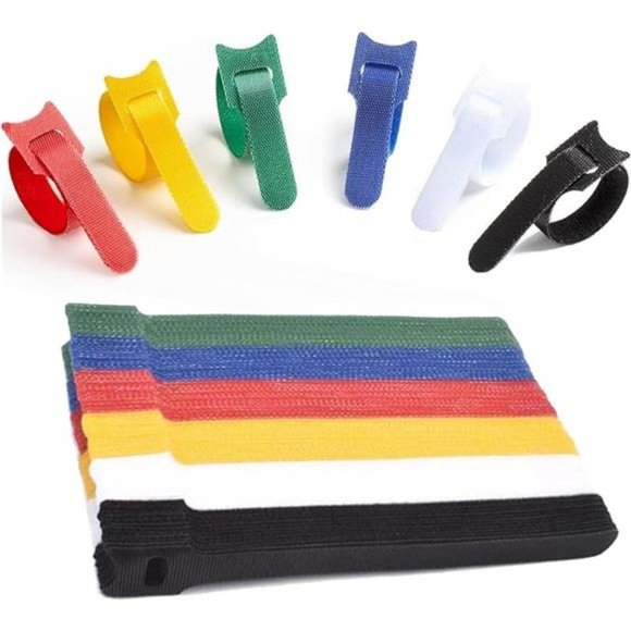 120 PCS Fastening Cable Ties Reusable, 6-Inch Adjustable Cord Ties - Picture 7 of 7